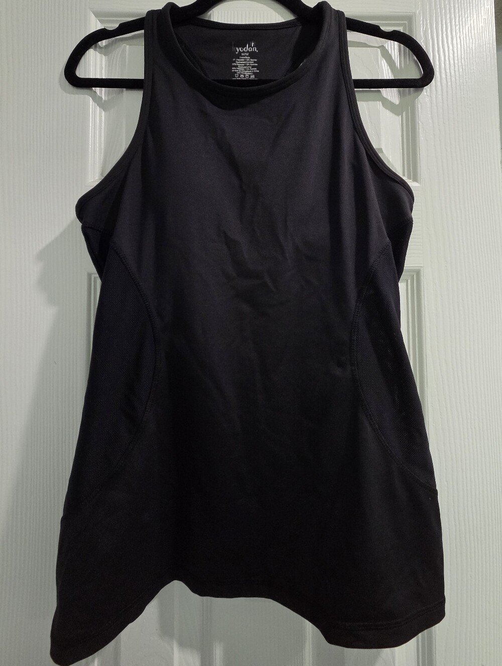 Size M Kyodan Black Athletic Tank with Racerback Cut